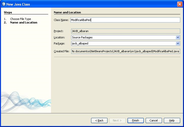 Crear una clase para modificar el fichero .xml