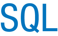  Texto en letras azules sobre fondo blanco, que reza: “SQL”.