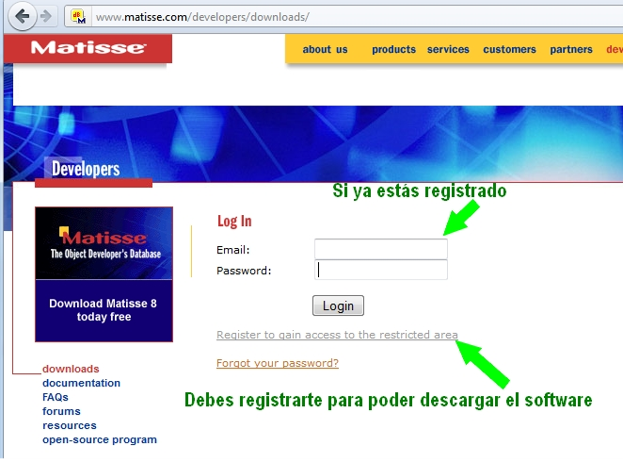 Registro para descarga 