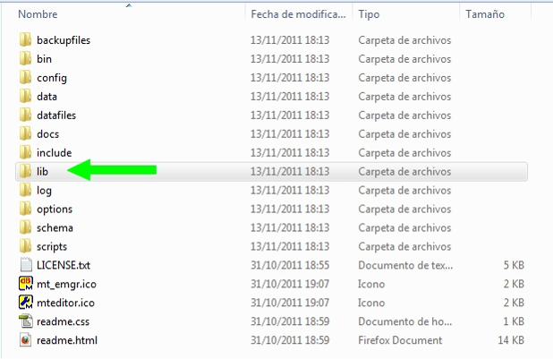 Directorio de instalación