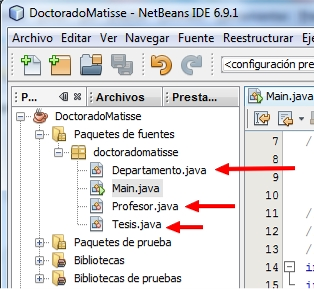 Código generado en proyecto DoctoradoMatisse