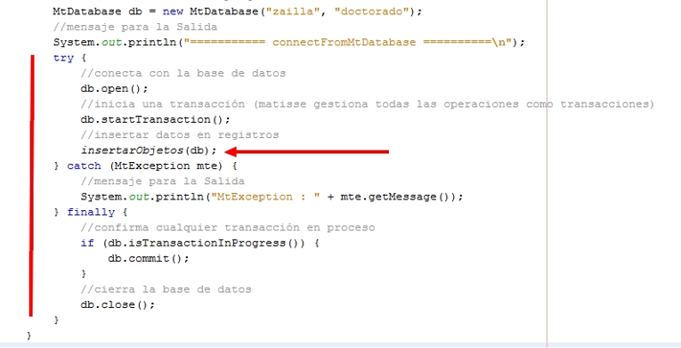 Operaciones desde main()