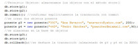 Segmento de código java de un ejemplo que usa rollback.