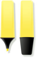 Rotulador de color fluorescente para señalar.