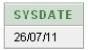 Aplicación de la función fecha que da como resultado el día en el que se ejecuta, en el ejemplo, el 26 de julio de 2011.