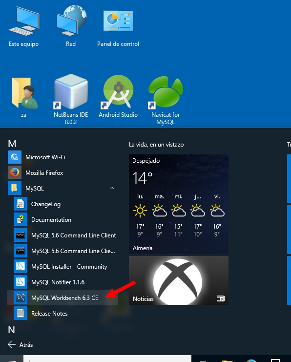 captura pantalla windows con workbench