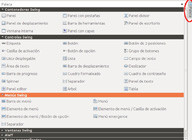 Captura de pantalla que muestra la paleta donde seleccionar los elementos que tendrá la interfaz que se diseña utilizando NetBeans.