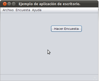 Captura de la pantalla principal de la aplicación de prueba.