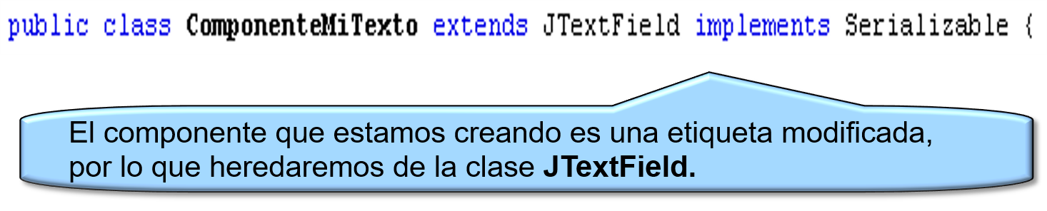 Heredar de un campo de texto