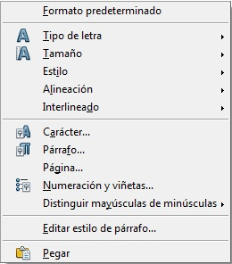 Menús contextuales o pop-up