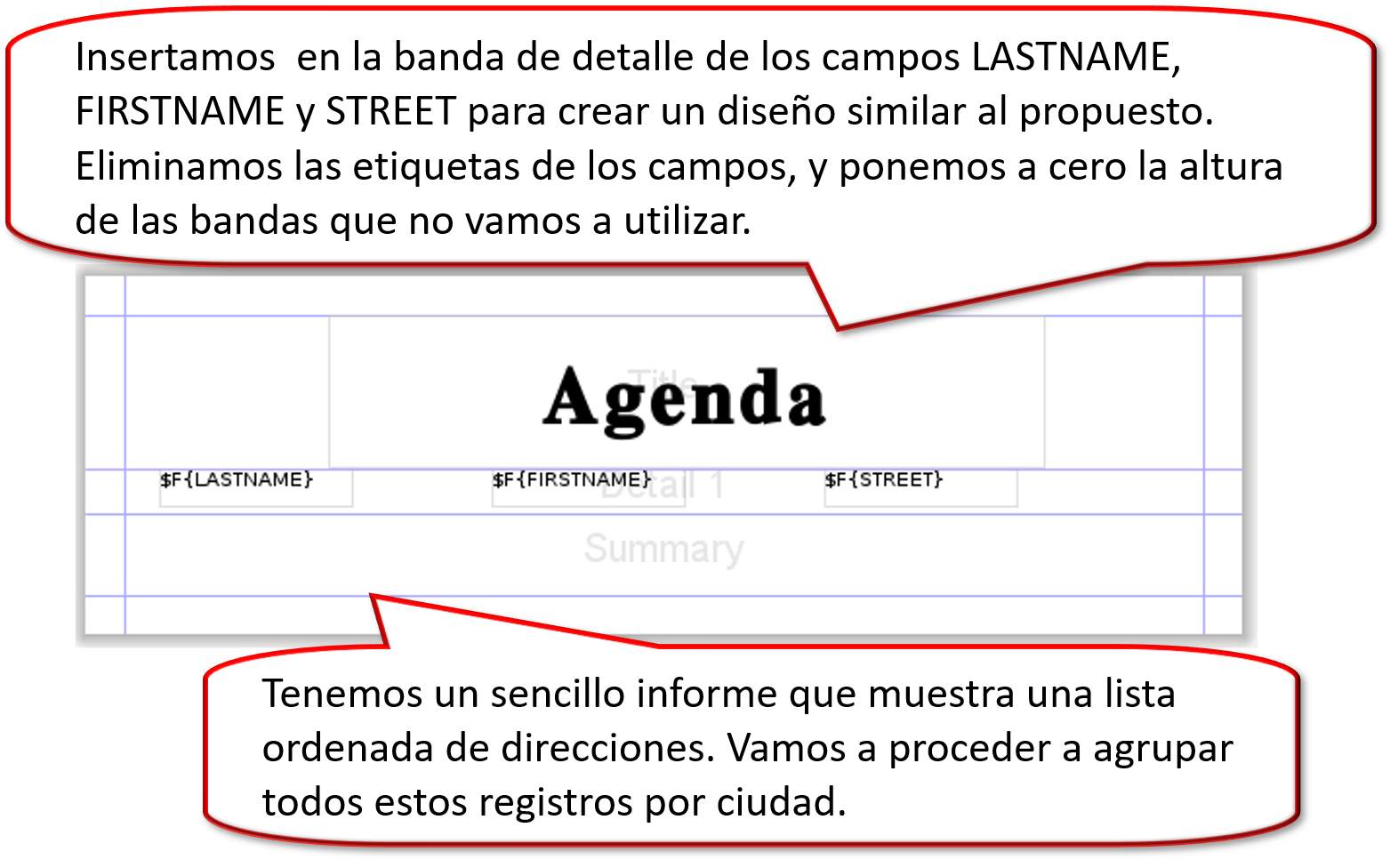 Ejemplo de agrupación