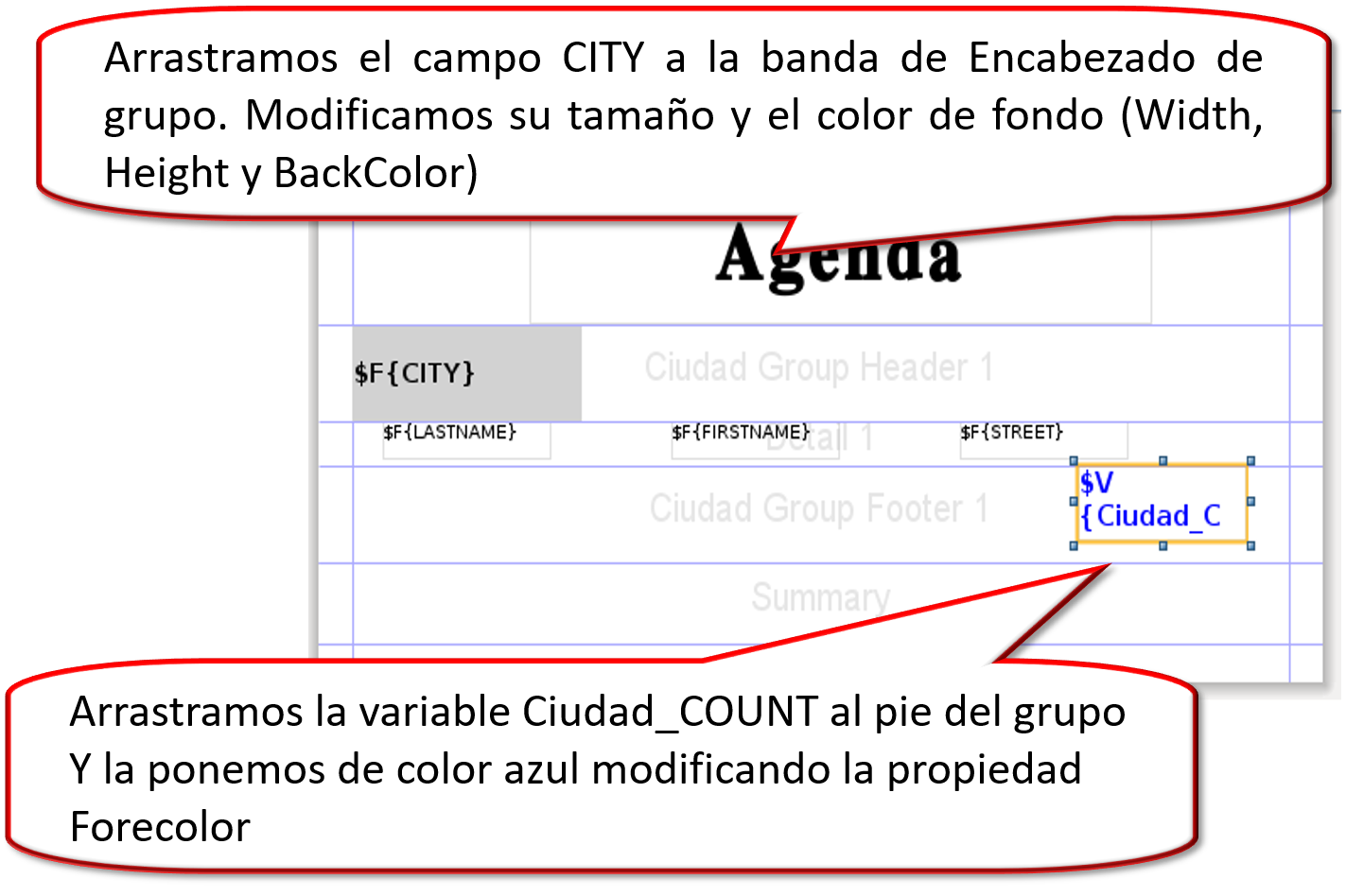 Cambios en formato