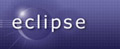 Aparece el nombre de la herramienta Eclipse, dibujado en trazos blancos sobre un fondo de color violeta y la representación de un eclipse de luna.