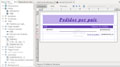 Aparece el diseño de un informe, junto con el inspector de variables. El informe tiene como título “Pedidos por país”. A continuación aparecen los texto Pais y  Número de pedidos debajo de los cuales aparecen dos campos de texto con los valores $F{PAis} y $F{NPedidos}. Finalmente debajo hay  una etiqueta con el texto “Total de pedidos” junto a un campo de texto con $V{NPedidos_1} como valor.