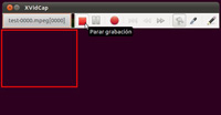 Captura de pantalla de la aplicación para creación de tutoriales multimedia xvidcap.