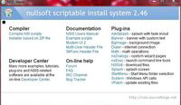 Captura de pantalla de la apariencia del menú del software NSIS.