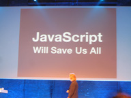 Una presentación de una conferencia sobre JavaScript