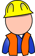Un trabajador de la construcción.