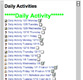 Imagen de una lista de actividades genérica con checkbox para marcar.