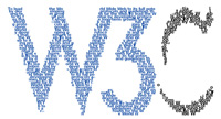 Letras W3C con relleno de múltiples W3C.