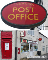 Imagen de un buzón de correos y de una agencia de correos. 