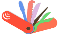 Navaja suiza hecha con vectores.