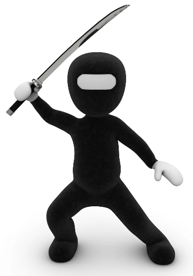 Imagen que muestra a un dibujo de un ninja