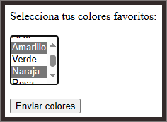 Imagen que muestra un formulario con desplegable donde se pueden seleccionar múltiples valores.