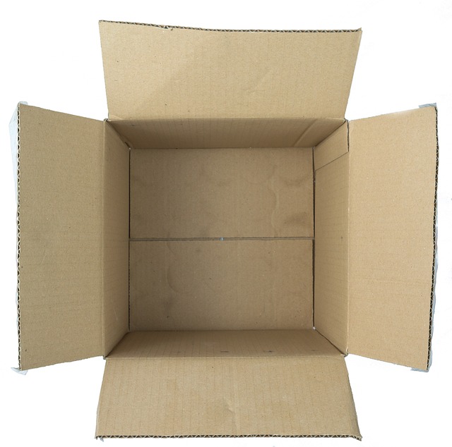 Imagen que muestra una caja abierta para empaquetar.