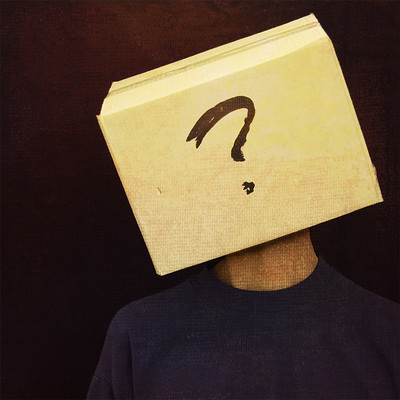 Imagen que muestra una persona con una caja en la cabeza donde se ve un signo de interrogación.