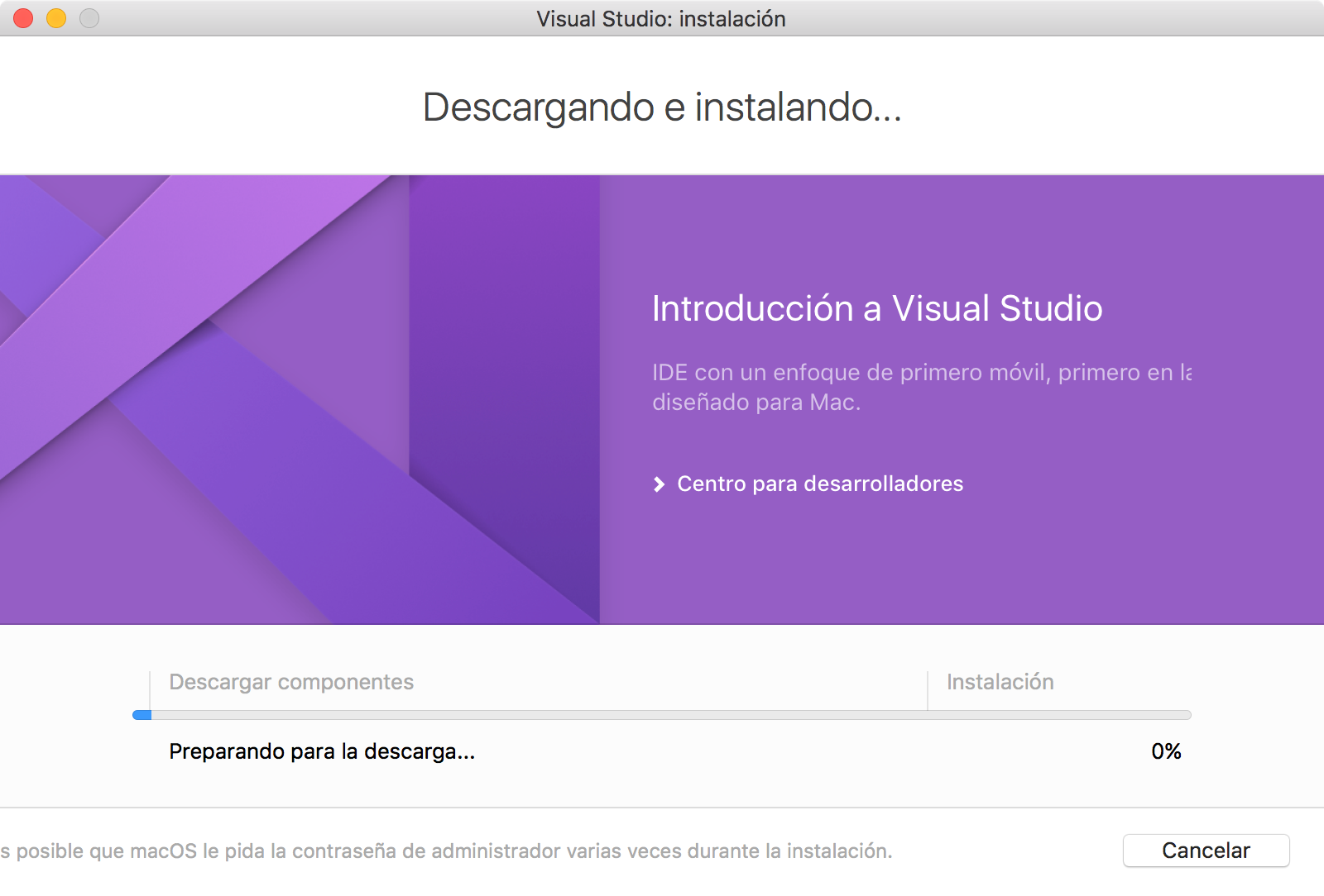 Instalación de Visual Studio