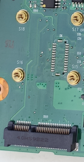 Ilustración de un bus Mini PCI de un portátil