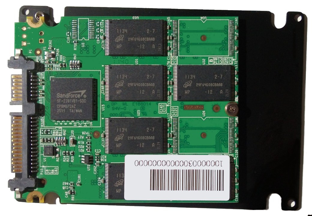 Ilustración Interior Disco SSD NAND memory