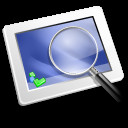 Ilustración de un monitor con lupa