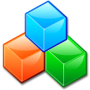 Ilustración de 3 cubos de colores