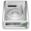 Ilustración de un disco magnético color gris