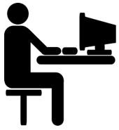 Ilustración de una persona trabajando en un ordenador