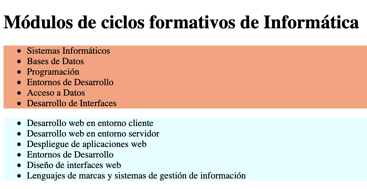 Ejemplo con DIV