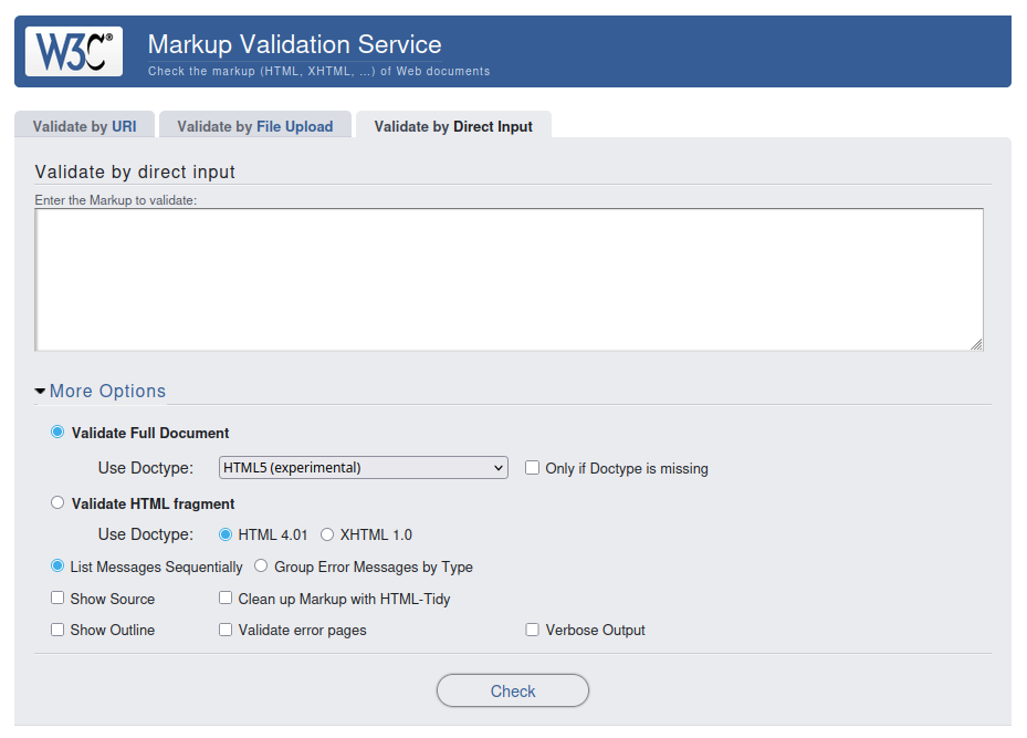 Validador HTML de W3C