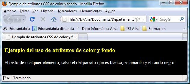 Previsualización del código HTML