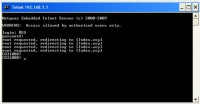 Ilustración de captura de una sesión Telnet. 