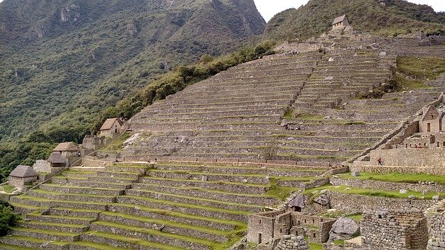 Escaleras en Machu Picchu, Perú