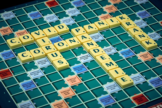 Letras en el juego Scrabble