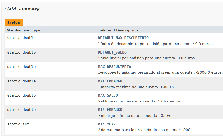 Atributos públicos de la clase CuentaBancaria (se abre en una nueva ventana). Atributos públicos de la clase CuentaBancaria