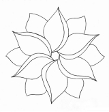 Plantilla de una figura geométrica Zendala. 