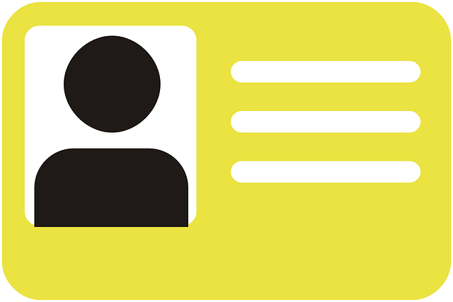 Dibujo de una tarjeta de identificación