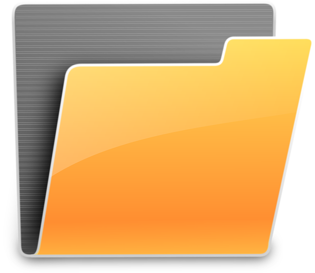 Trazo representando una carpeta.