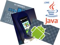 Montaje con imágenes representativas de Android, iOS, Windows Phone y Java ME.