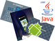 Montaje con imágenes representativas de Android, iOS, Windows Phone y Java ME