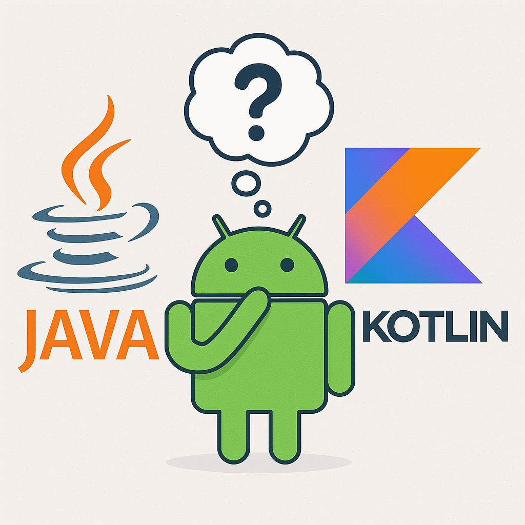 Ilustración de la elección de un lenguaje para Android